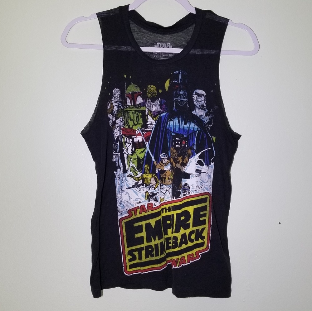 Star Wars The Empire Strikes Back Black Graphic Tank Top Size XS - Picture 1 of 5